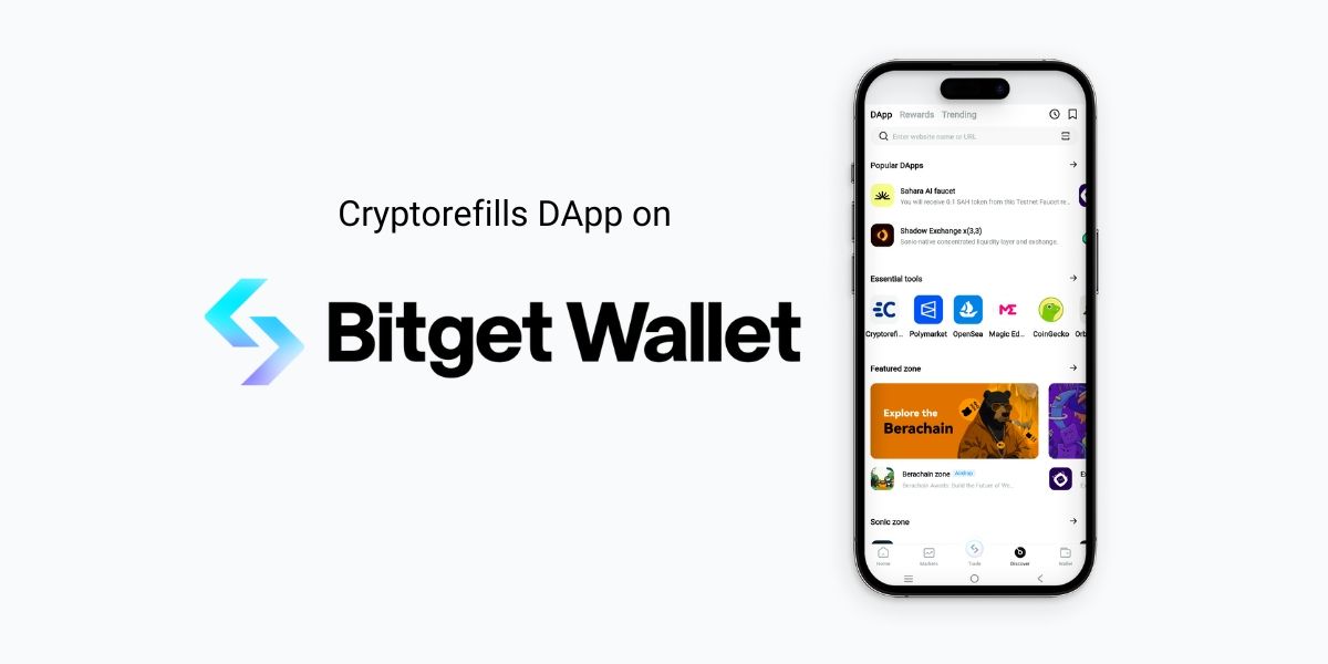 How to access Cryptorefills DApp Bitget Wallet and spend crypto easily