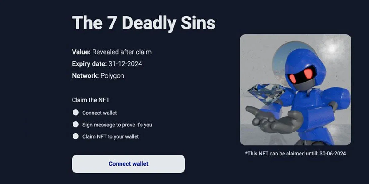 Step-by-step guide on how to mint and use The 7 Deadly Sins NFT