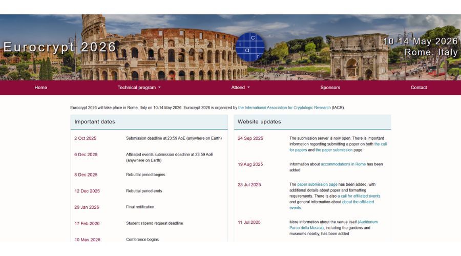 Eurocrypt 2026