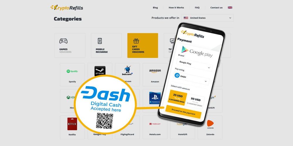 CryptoRefills and Dash Partnership