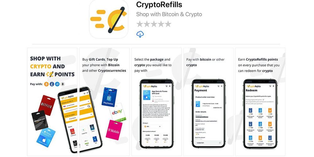 The CryptoRefills iPhone App